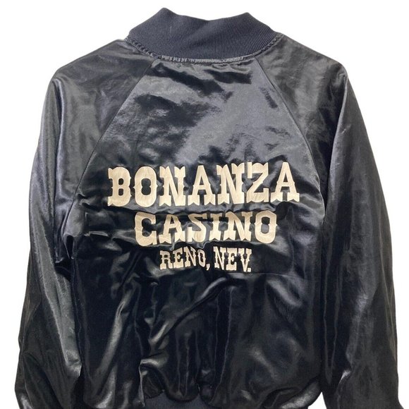 Vintage Hartwell Jackets Made in USA Satin buttoned Bonanza Casino Reno Nevada - Picture 2 of 7